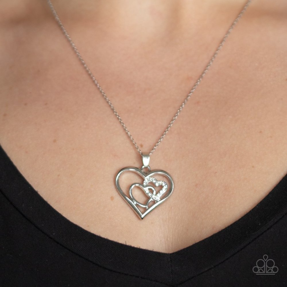 Cupid Charm White Necklace Set